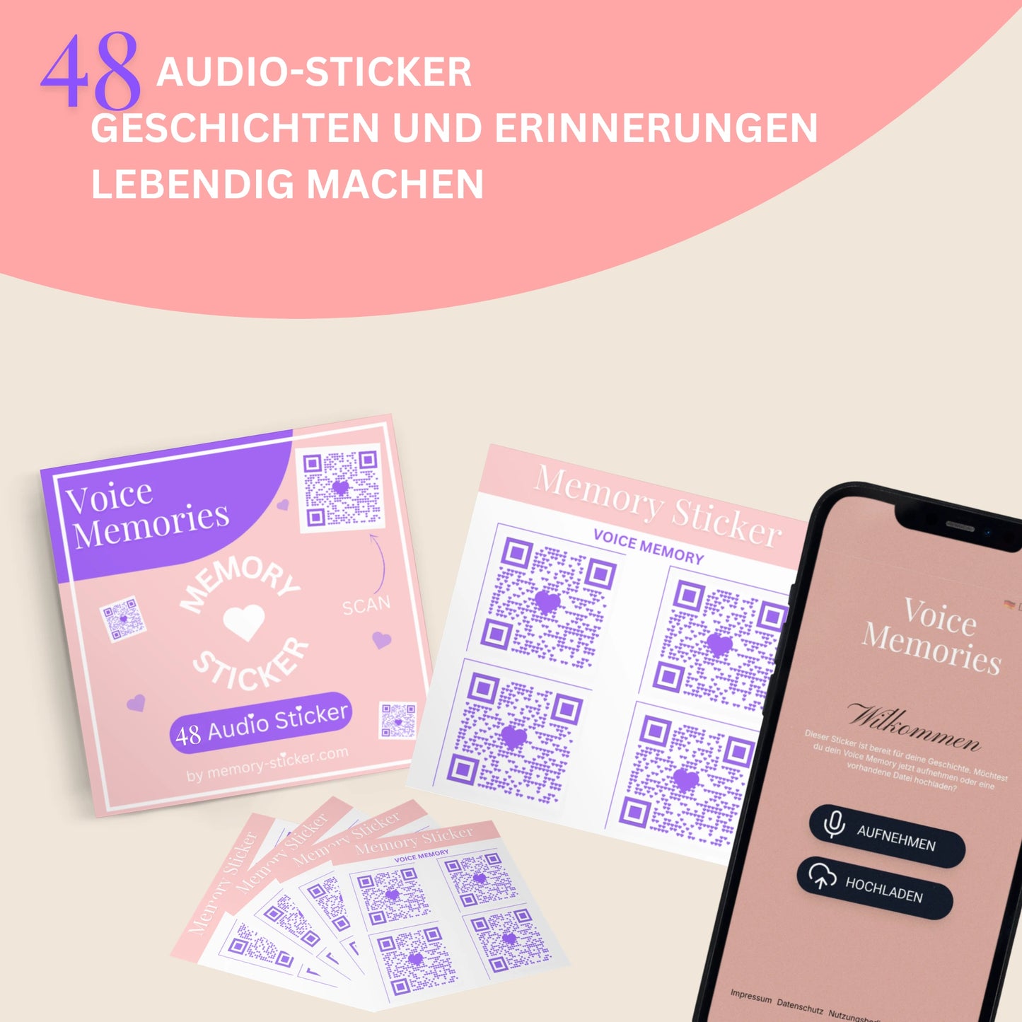 Adesivi audio QR con memoria vocale 20