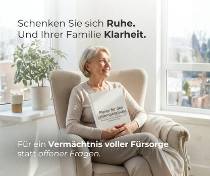 Aufgeschlagener Planer für den Lebensabschluss