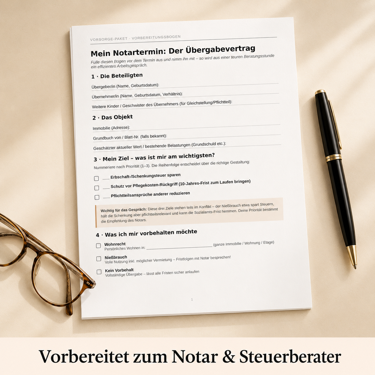 Vorsorge-Paket „Erben, Schenken, Pflege"